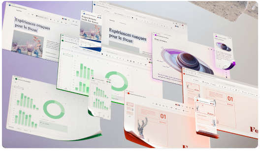 Collection de graphiques et de diapositives PowerPoint
